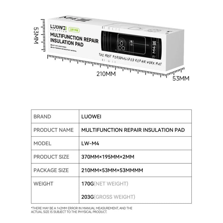 Luowei LW-M4 15.6-inch High-Temperature Resistant Insulation Silicone Repair Pad - free shipping - PMC TechLife - Order now!