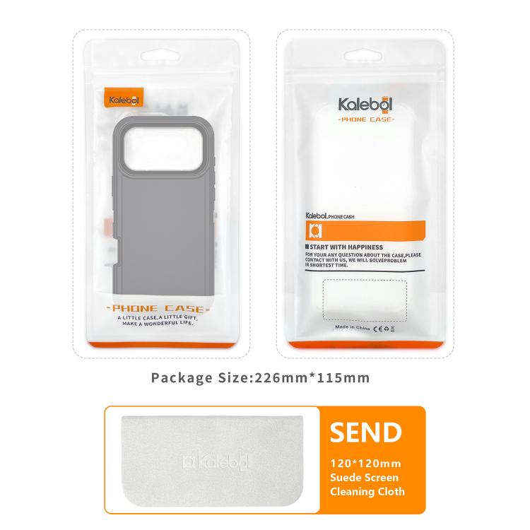 For iPhone 17 Kalebol Shockproof PC Hybrid TPU Phone Case with Back Clip(Black) - free shipping - PMC TechLife - Order now!