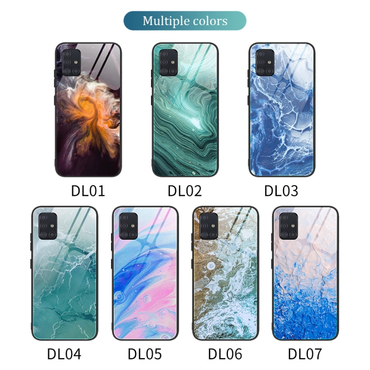 For Samsung Galaxy A51 Marble Pattern Glass Protective Case(DL06) - Galaxy Phone Cases by PMC TechLife | Online Shopping South Africa | PMC TechLife