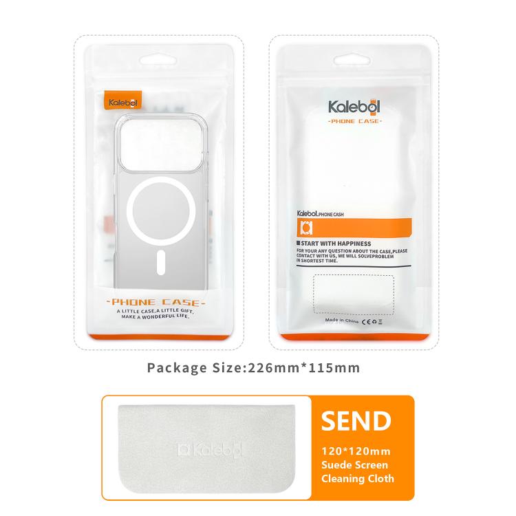 For iPhone 17 Pro Kalebol Metal Lens Frame MagSafe Holder Frosted PC Phone Case(Frosted White) - iPhone 17 Pro Cases by Kalebol | Online Shopping South Africa | PMC TechLife | Buy Now Pay Later Mobicred