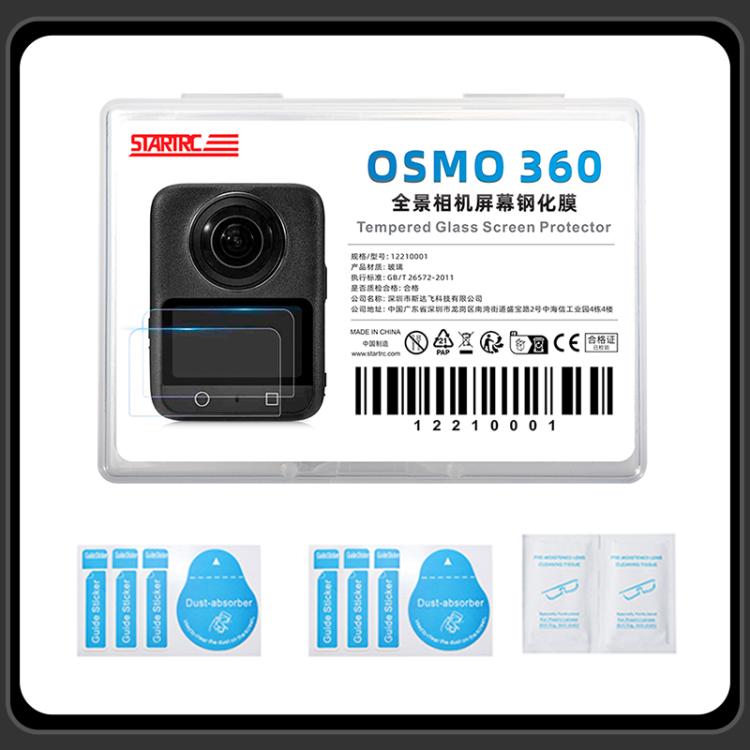 For DJI Osmo 360 STARTRC 2pcs HD Screen Tempered Glass Films(Transparent) - free shipping - PMC TechLife - Order now!