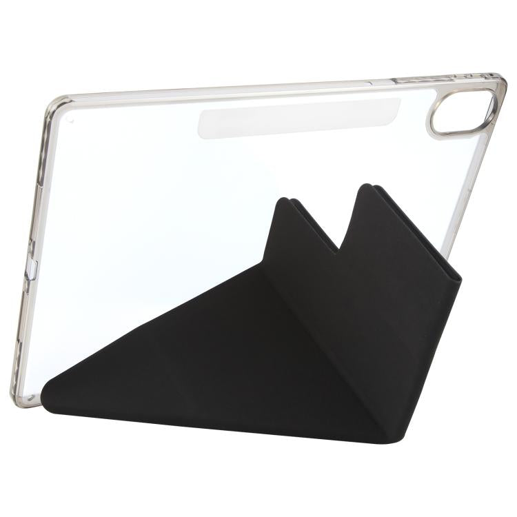 For Huawei MatePad Air 12 2024 Magnetic Detachable Dual-Clasp Acrylic Deformation Leather Tablet Case(Black) - free shipping - PMC TechLife - Order now!