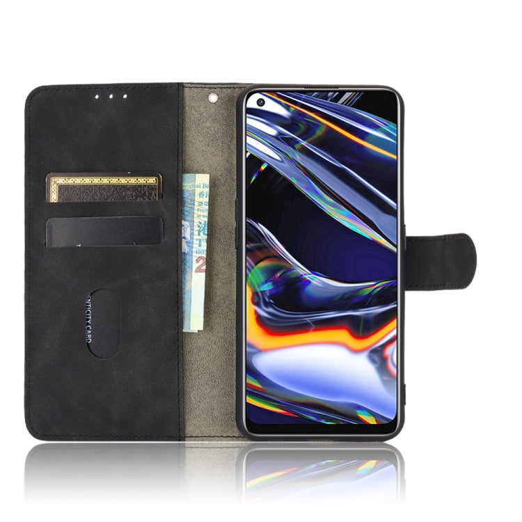 For OPPO Realme 7 Pro Solid Color Skin Feel Magnetic Buckle Horizontal Flip Calf Texture PU Leather Case with Holder & Card Slots & Wallet(Black) - Realme Cases by PMC TechLife | Online Shopping South Africa | PMC TechLife | Buy Now Pay Later Mobicred