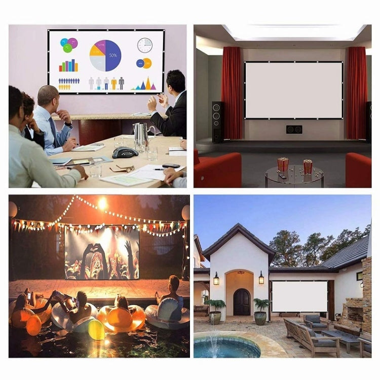 Simple Folding Thin Polyester Projector Film Curtain, Size:120 inch (4:3) Projection Area: 240x180cm - Film Curtains by PMC TechLife | Online Shopping South Africa | PMC TechLife | Buy Now Pay Later Mobicred