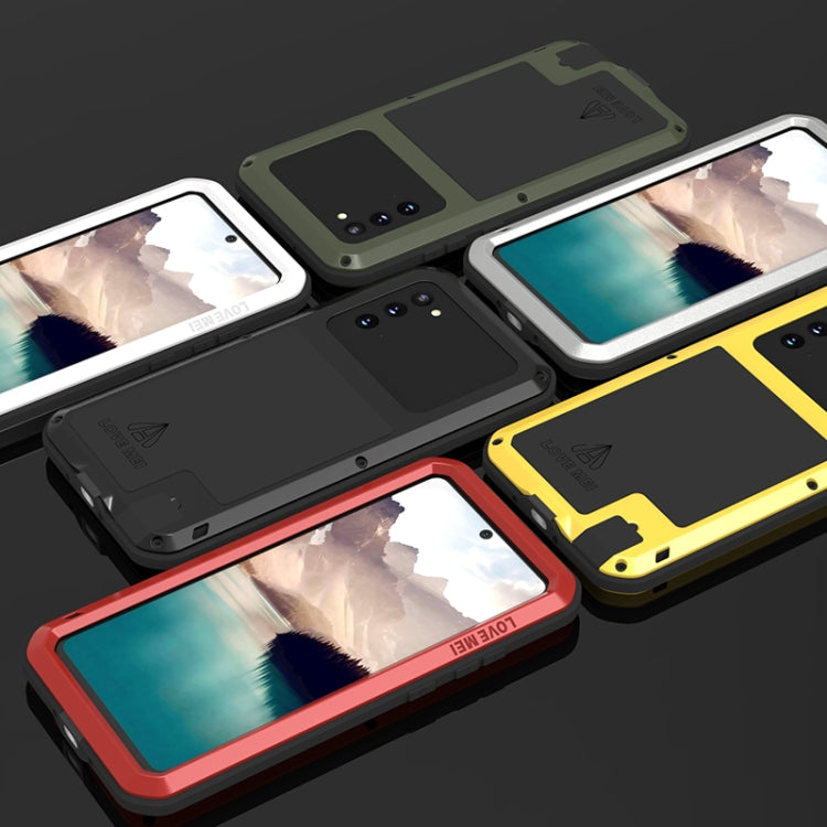 For Samsung Galaxy Note 20 LOVE MEI Metal Shockproof Waterproof Dustproof Protective Case without Glass(Yellow) - Galaxy Note20 Cases by LOVE MEI | Online Shopping South Africa | PMC TechLife | Buy Now Pay Later Mobicred