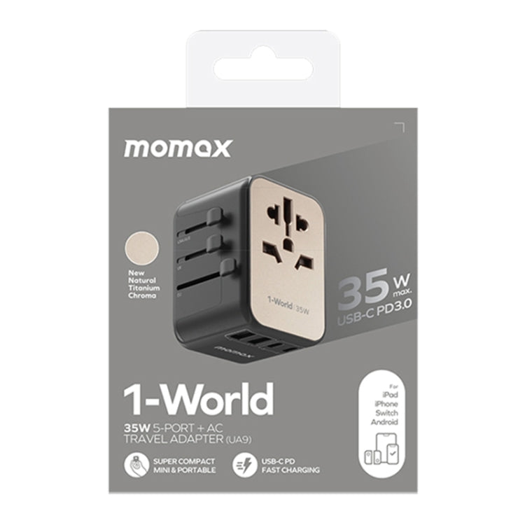 MOMAX 1-World UA9 PD 35W Fast Charger Power Adapter (Gold) - free shipping - PMC TechLife - Order now!