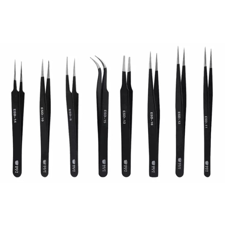 BEST BST-13 Precision Anti-static ESD Stainless Steel Tweezers - free shipping - PMC TechLife - Order now!
