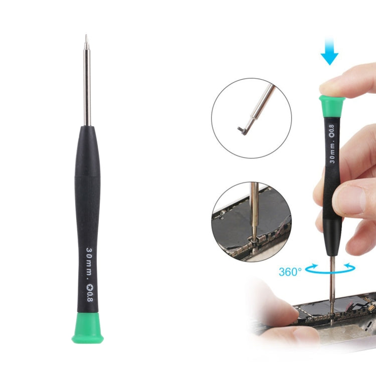JIAFA JF-614 0.8 Metal + Plastic Mobile Phone Repair Tool Five Star Screwdriver(Green) - Screwdriver by JIAFA | Online Shopping South Africa | PMC TechLife