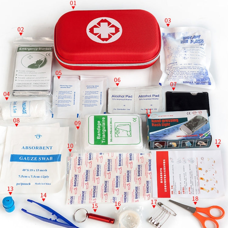 43 In 1 EVA Portable Car Home Outdoor Emergency Supplies Kit Survival Rescue Box(Orange) - free shipping - PMC TechLife - Order now!