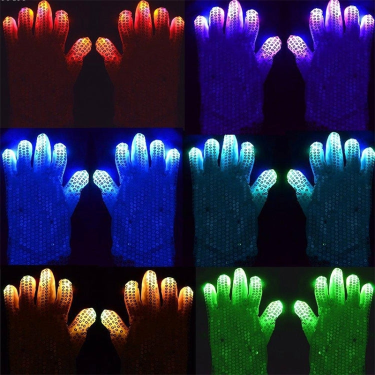 1 Pair Sequins Glowing Gloves LED Flash Gloves Dance and Party Supplies Halloween, Christmas and Other Festival Supplies - Glow Party Supplies by PMc TechLife | Online Shopping South Africa | PMc TechLife | Buy Now Pay Later Mobicred