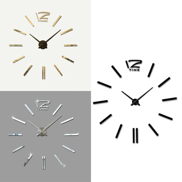 39 inch Bedroom Home Office Decoration Modern Frameless Large DIY 3D Mirror Wall Sticker Mute Clock(Gold) - DIY Clocks by PMc TechLife | Online Shopping South Africa | PMc TechLife | Buy Now Pay Later Mobicred