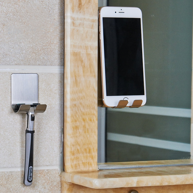 Stainless Steel Plug Power Cord Hook Bathroom Non-perforated Storage Rack, Size: 61x45mm - Hook by PMC TechLife | Online Shopping South Africa | PMC TechLife | Buy Now Pay Later Mobicred