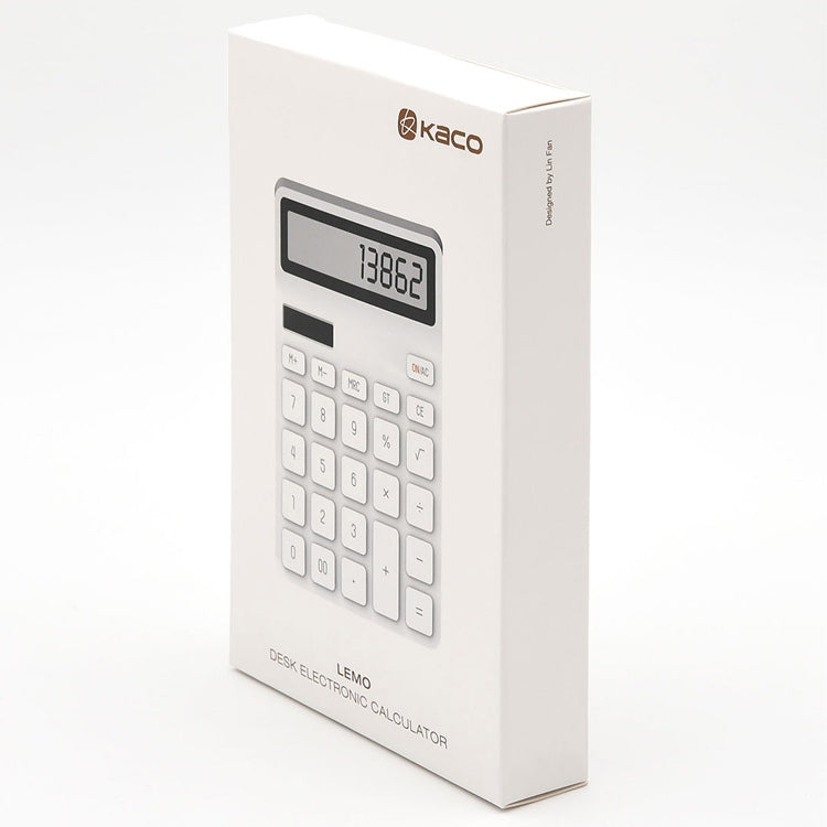 Original Xiaomi Youpin LEMO Rice Calculator 12-bit LED Display ABS Material 6 Degree Angle(White) - Calculator by Xiaomi | Online Shopping South Africa | PMC TechLife | Buy Now Pay Later Mobicred