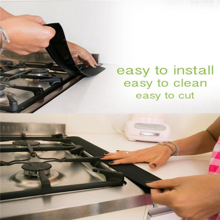 Gas Stove Slit Strip Antifouling Dustproof Waterproof Kitchen Black Sealing Strip, Size: 53.5*5*1cm(Black) - Gadgets by PMC TechLife | Online Shopping South Africa | PMC TechLife | Buy Now Pay Later Mobicred