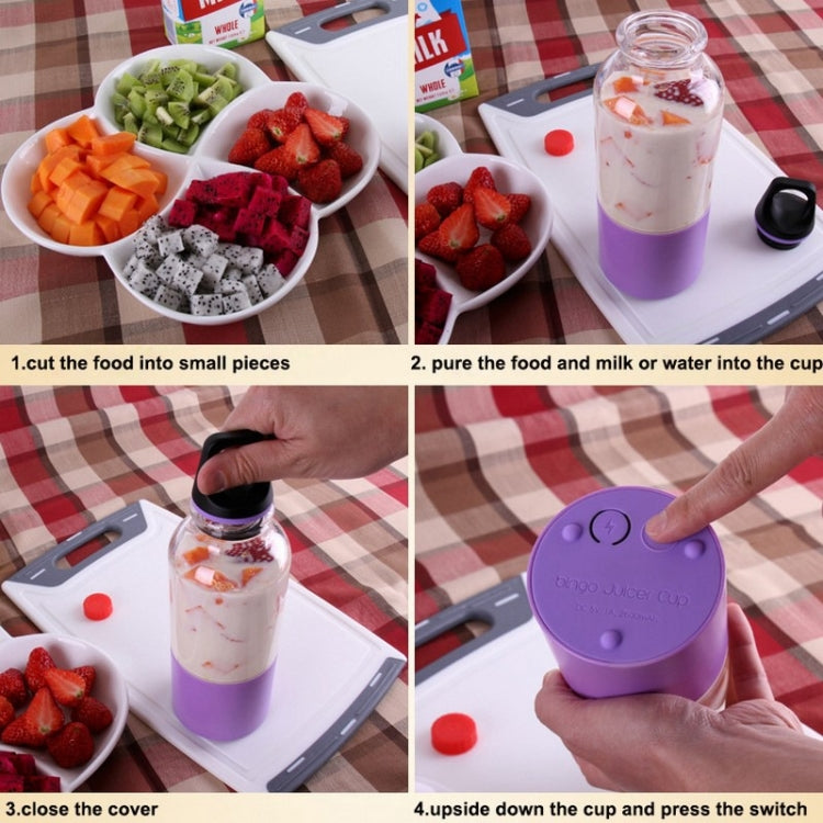 Bingo 500ml Mini Portable USB Rechargeable Electric Juicer Cup Juicer Blender, 22000 Revolutions Per Minute(Green) - free shipping - PMC TechLife - Order now!