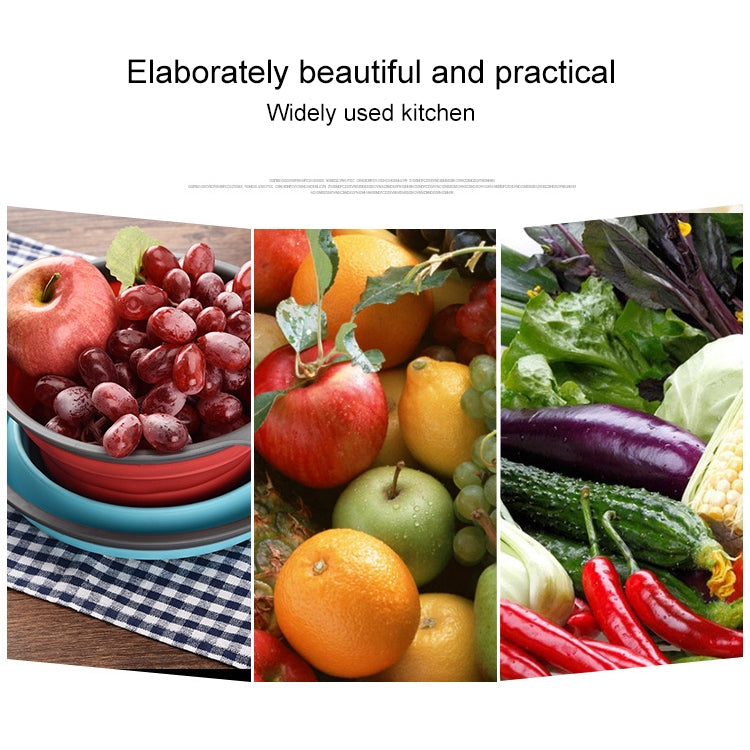 Creative Folding Vegetables Fruits Storage Basket Organizer Drain Basket, S, Size: 24.5*20*9cm (Green) - Gadgets by PMC TechLife | Online Shopping South Africa | PMC TechLife | Buy Now Pay Later Mobicred