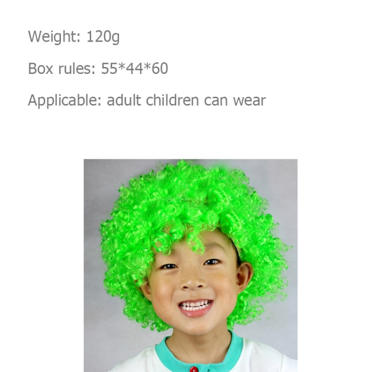 Colorful Wild-Curl Up Crown Party Cosplay Headwear Wavy Short Polyester Yarn Made Wigs For Adult And Child(Green) - free shipping - PMC TechLife - Order now!
