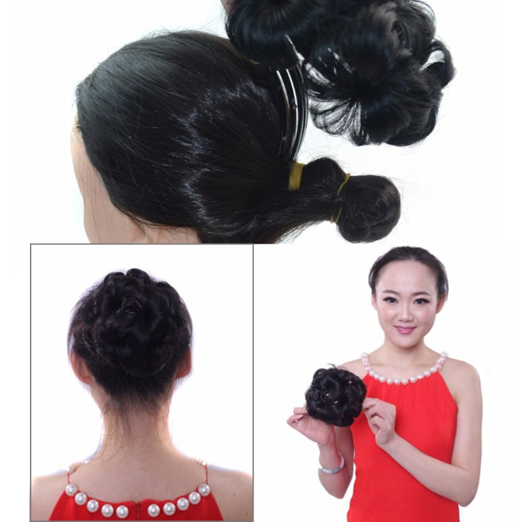 Wig Ball Head Flower Hairpin Hair Bag Wig Headband for Bride(Grey) - free shipping - PMC TechLife - Order now!