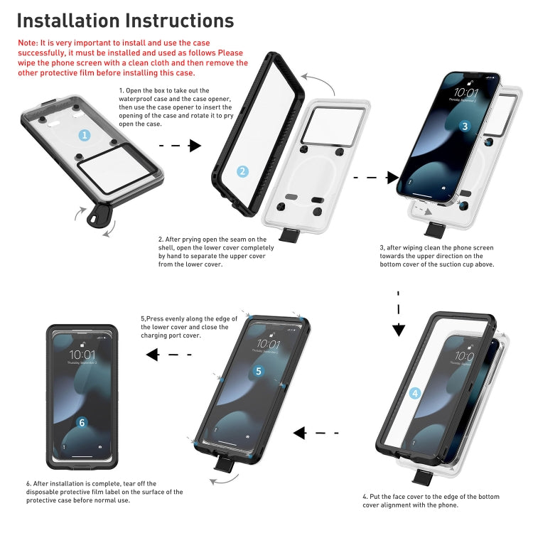 10m Depth Diving Waterproof Protective Phone Case for 5.9-6.9 inch Phone(Black) - Waterproof Bag by PMC TechLife | Online Shopping South Africa | PMC TechLife | Buy Now Pay Later Mobicred