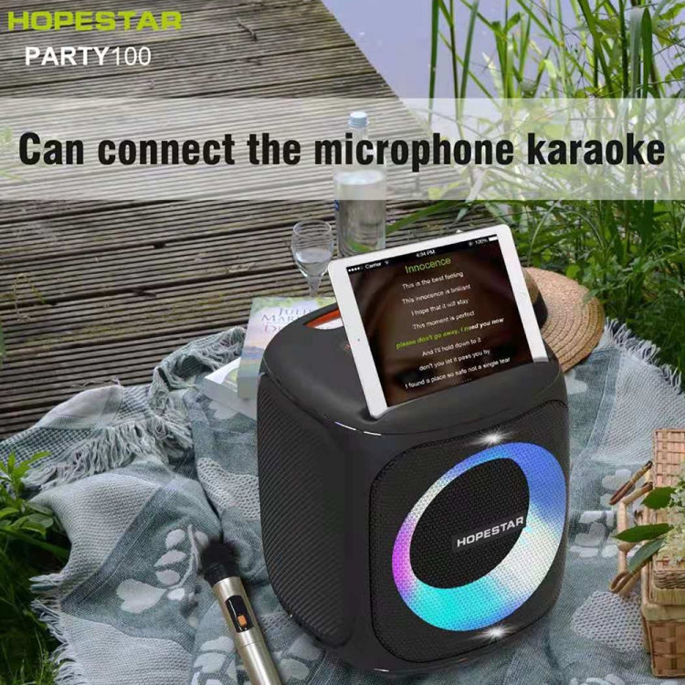 HOPESTAR Party100 Bluetooth 5.0 Portable Waterproof Wireless Bluetooth Speaker with Mobile Charging Function (Black) - free shipping - PMC Jewellery - Order now!