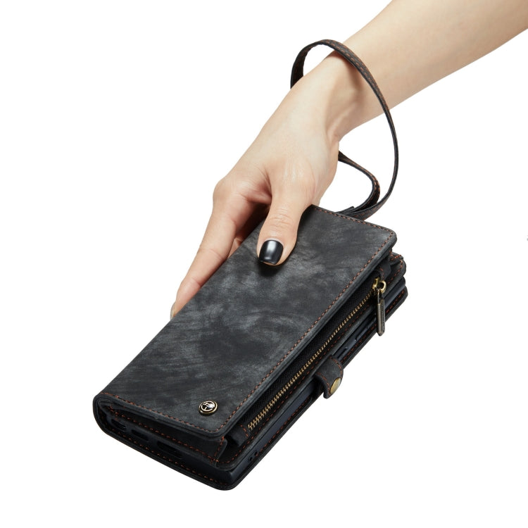 CaseMe for iPhone 8 Plus & 7 Plus Multifunctional Leather Billfold with Detachable Magnetic PC Back Protective Case & Holder & 11 Card Slots & 3 Cash Slots & 1 Zipper Wallet & 2 Photo Frames & 3 Magnetic Clasps(Black) - free shipping - PMC Jewellery - Order now!