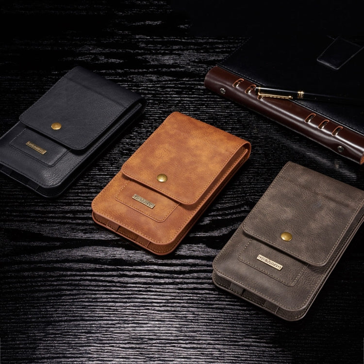 DG.MING Universal Cowskin Leather Protective Case Bag Waist Bag with Card Slots & Hook - More iPhone Cases by DG.MING | Online Shopping South Africa | PMC TechLife | Buy Now Pay Later Mobicred