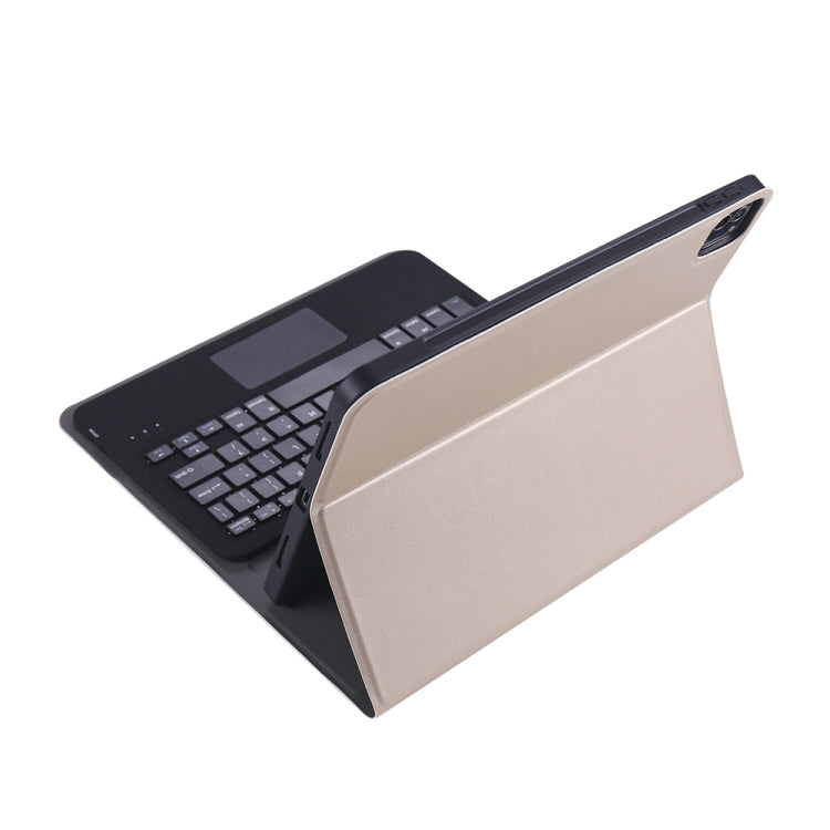 A11B-A Ultra-thin ABS Detachable Bluetooth Keyboard Tablet Case with Touchpad & Pen Slot & Holder for iPad Pro 11 2022 / 2021 / Air 5 / Air 4 (Gold) - free shipping - PMC TechLife - Order now!