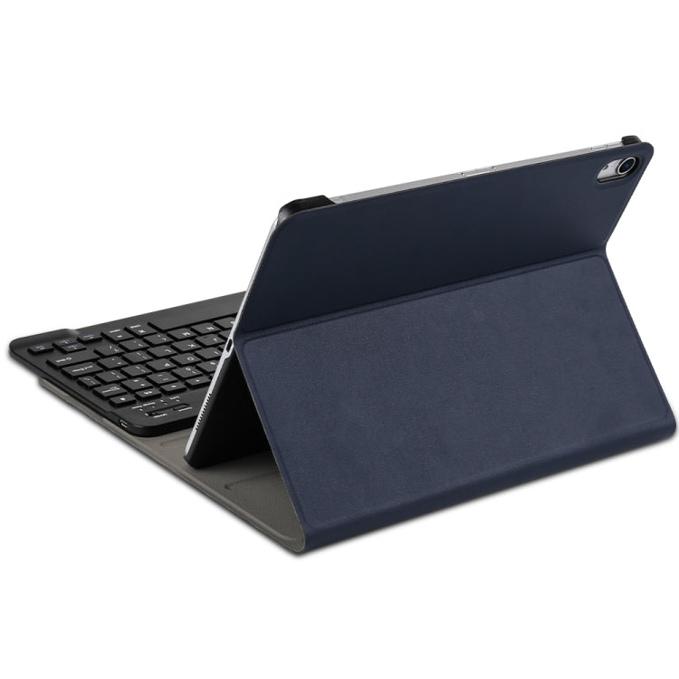 Detachable Bluetooth Keyboard + Brushed Texture Horizontal Flip Leather Tablet Case with Holder for iPad Pro 11 inch (2018)(Dark Blue) - For iPad Pro by PMC TechLife | Online Shopping South Africa | PMC TechLife