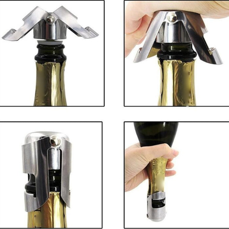 5 PCS Novel Stainless Steel Champagne Wine Bottle Stopper (Silver) - free shipping - PMC TechLife - Order now!
