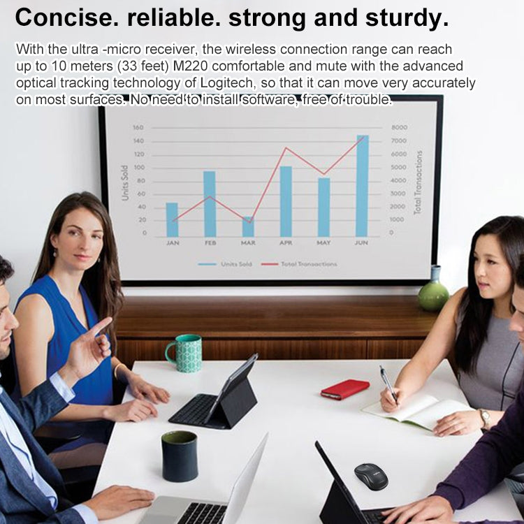 Logitech M220 1200DPI 2.4GHz Ergonomic Wireless Mouse (Red) - free shipping - PMC Jewellery - Order now!