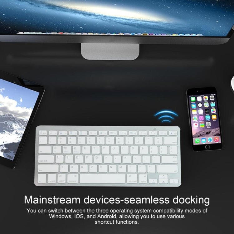 K09 Ultrathin 78 Keys Bluetooth 3.0 Wireless Keyboard (White) - Wireless Keyboard by PMC TechLife | Online Shopping South Africa | PMC TechLife | Buy Now Pay Later Mobicred