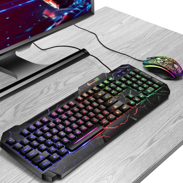 SHIPADOO D620 104-key Wired RGB Color Cracked Backlight Gaming Keyboard Mouse Kit for Laptop, PC - Wired Keyboard by SHIPADOO | Online Shopping South Africa | PMC TechLife | Buy Now Pay Later Mobicred