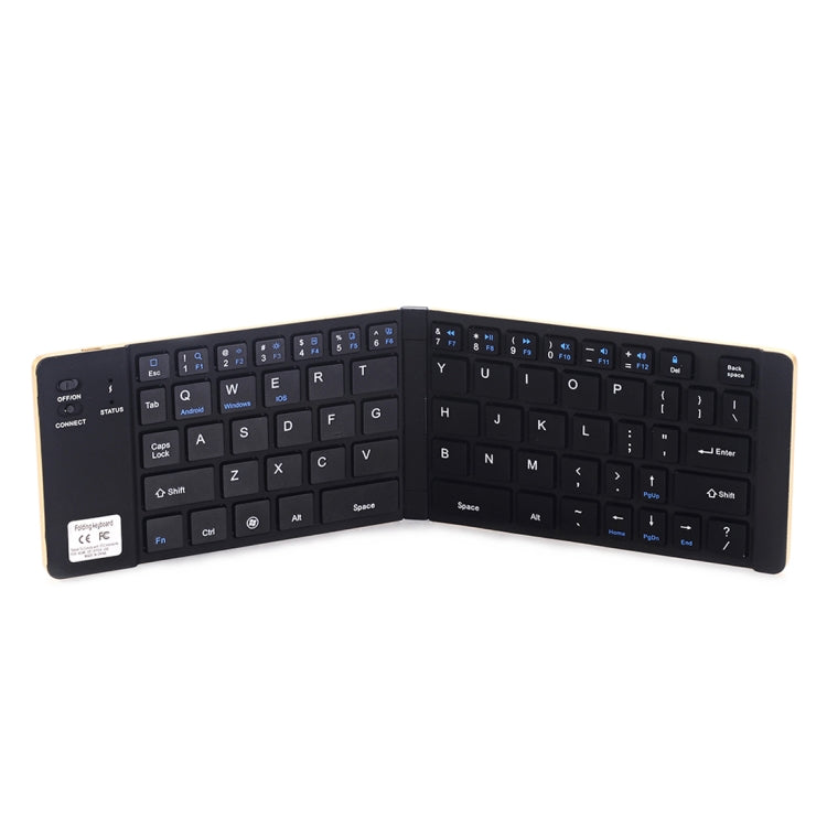 GK228 Ultra-thin Foldable Bluetooth V3.0 Keyboard, Built-in Holder, Support Android / iOS / Windows System (Black) - free shipping - PMC Jewellery - Order now!