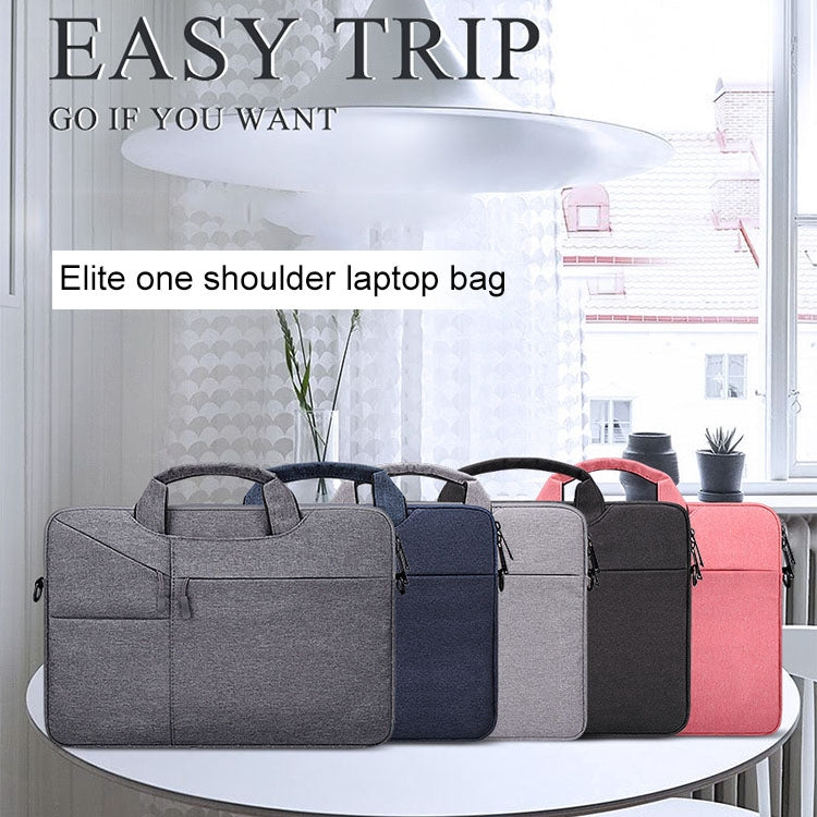 ST02S Waterproof Tear Resistance Hidden Portable Strap One-shoulder Handbag for 15.6 inch Laptops, with Suitcase Belt(Pink) - 15.6 - 17 inch by PMC Jewellery | Online Shopping South Africa | PMC Jewellery | Buy Now Pay Later Mobicred
