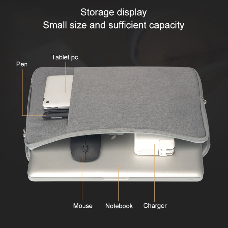 POFOKO C210 14 inch Denim Business Laptop Liner Bag(Grey) - 14.1 inch by POFOKO | Online Shopping South Africa | PMC TechLife | Buy Now Pay Later Mobicred