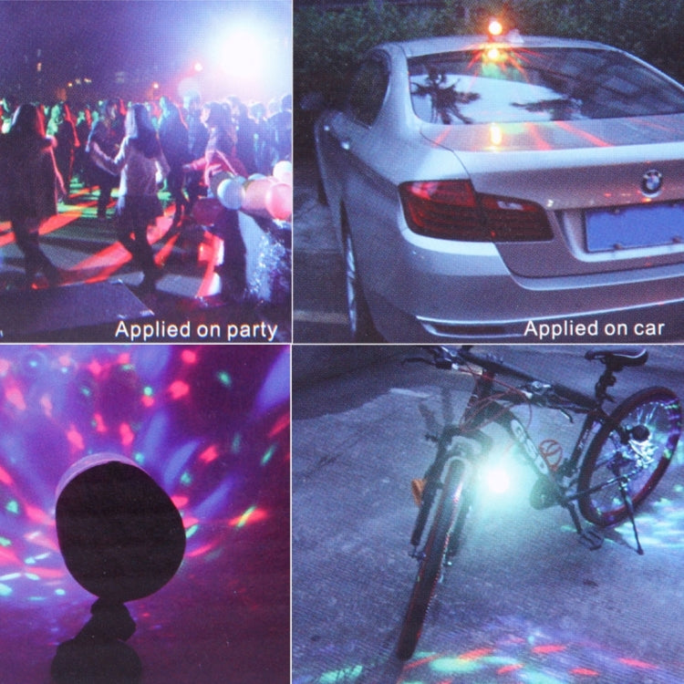 3W Mini 3ATM water resistant Rotating Magic Ball LED Stage Light, with Bicycle Mount - free shipping - PMc TechLife - Order now!
