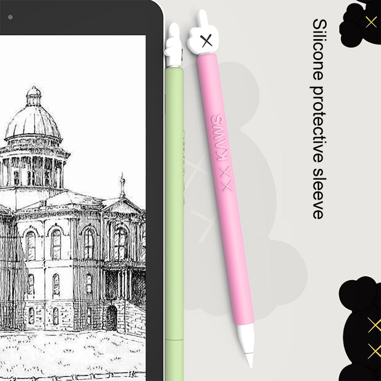 LOVE MEI For Apple Pencil 1 Middle Finger Shape Stylus Pen Silicone Protective Case Cover (Purple) - free shipping - PMC TechLife - Order now!