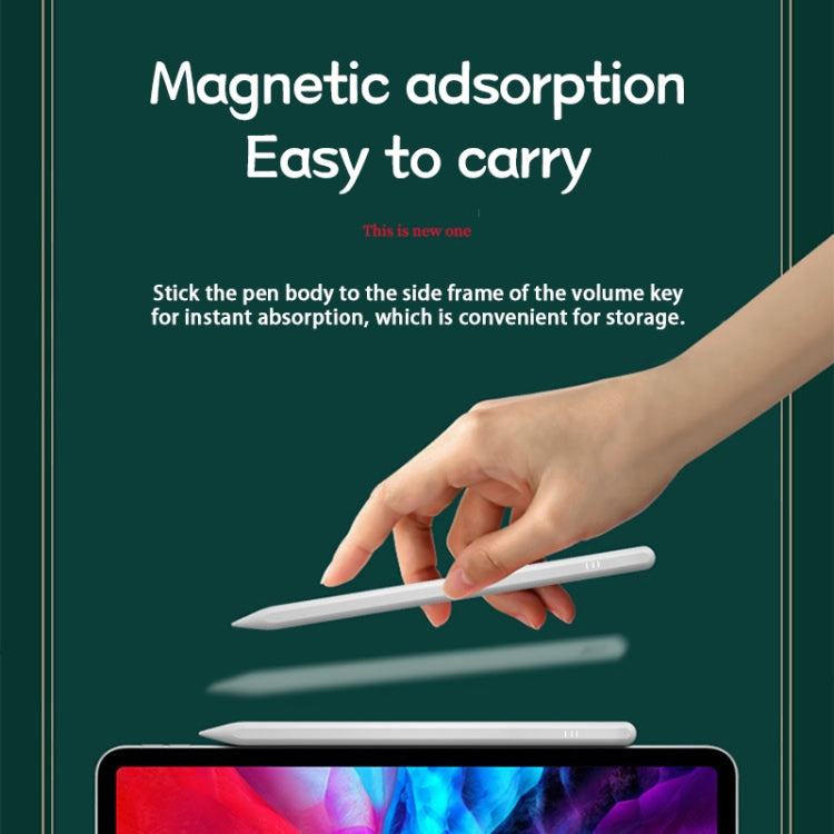 JD12 Anti-mistouch Stylus Pen with Battery Display(White) - Stylus Pen by PMC TechLife | Online Shopping South Africa | PMC TechLife | Buy Now Pay Later Mobicred