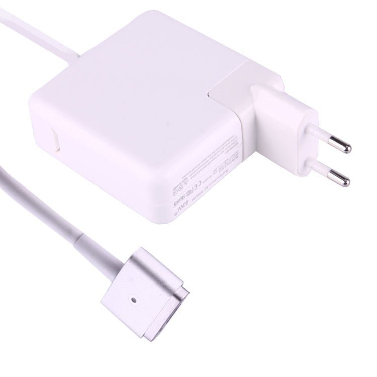 60W 16.5V 3.65A 5 Pin T Style MagSafe 2 Replacement AC Adaptor for Apple Macbook A1425 / A1435 / A1502, Length: 1.8m(White) - Cable & Adapter by PMC Jewellery | Online Shopping South Africa | PMC Jewellery | Buy Now Pay Later Mobicred