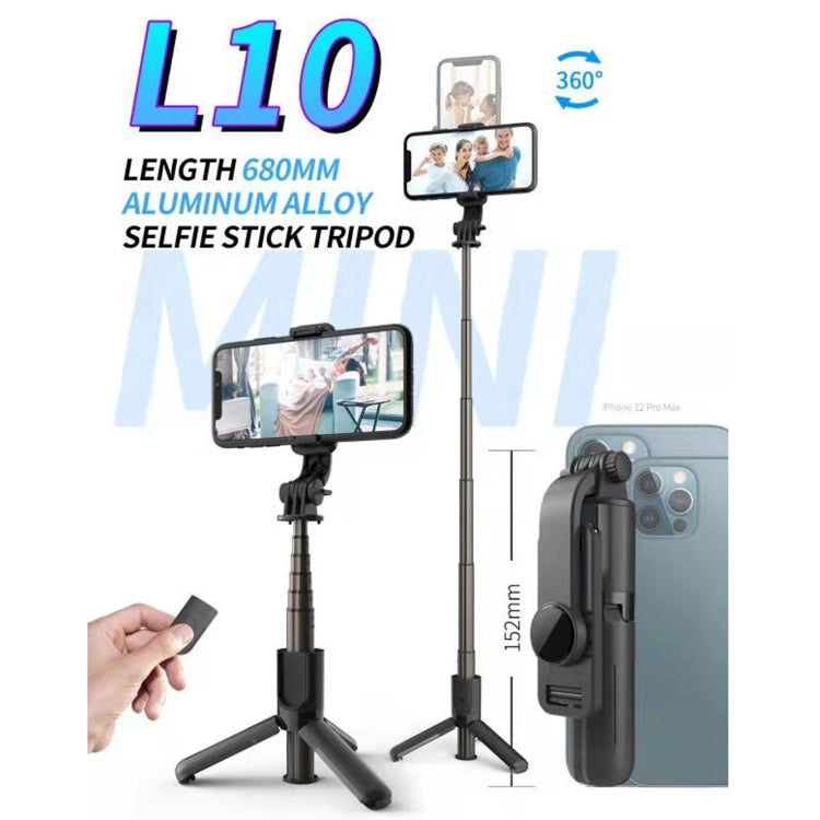 L10 Mini Bluetooth Selfie Stick Tripod Mobile Phone Holder (Black) - Selfie Sticks by PMC TechLife | Online Shopping South Africa | PMC TechLife | Buy Now Pay Later Mobicred