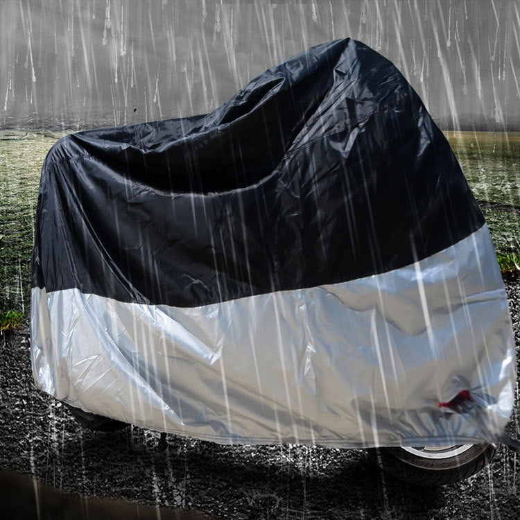 210D Oxford Cloth Motorcycle Electric Car Rainproof Dust-proof Cover, Size: XL (Black Silver) - Raincoat by PMC TechLife | Online Shopping South Africa | PMC TechLife | Buy Now Pay Later Mobicred