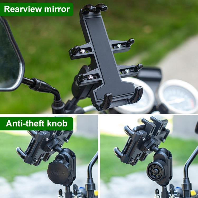 M8 Bolt Ball-Head Motorcycle Multi-function Eight-jaw Aluminum Phone Navigation Holder Bracket - Holder by PMC TechLife | Online Shopping South Africa | PMC TechLife | Buy Now Pay Later Mobicred