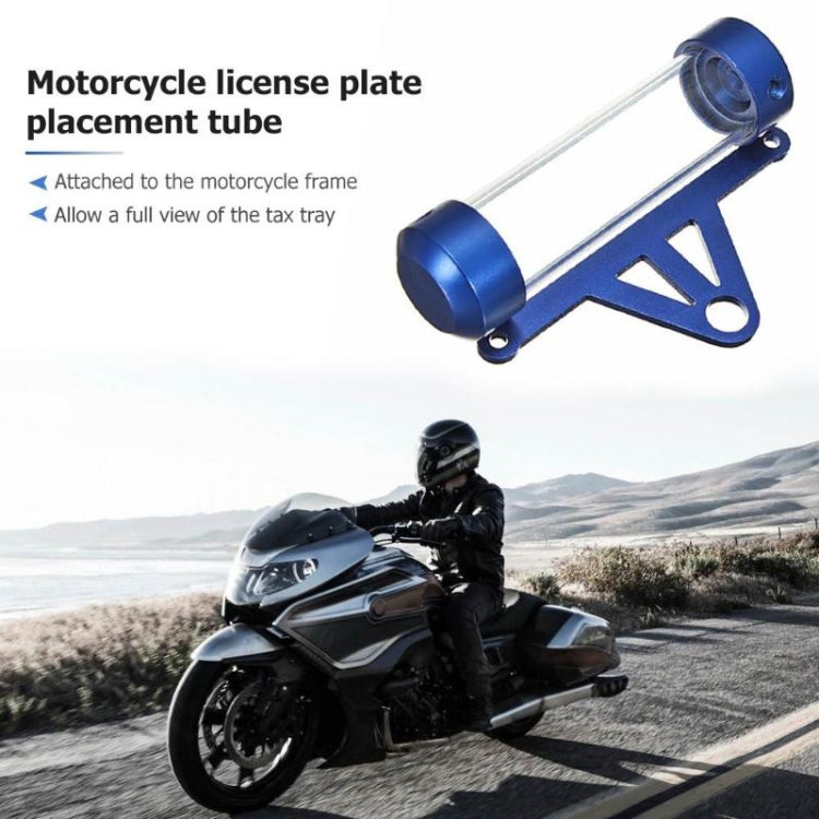 MP1001 Motorcycle Paper Car License Plate Placement Tube Waterproof Motorcycle Tax Tube Cylindrical Disc Paper Holder Air Vehicle License Plate Frame for Motorcycles(White) - Others by PMC TechLife | Online Shopping South Africa | PMC TechLife | Buy Now Pay Later Mobicred