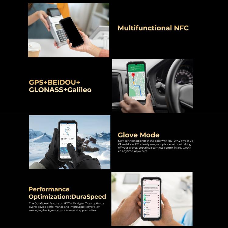 HOTWAV Hyper 7 Rugged Phone, 8GB+256GB, 10800mAh, 6.6 inch Android 14 MediaTek Dimensity 7050 5G, Network: 5G, OTG, NFC (Punk Yellow) - free shipping - PMc TechLife - Order now!