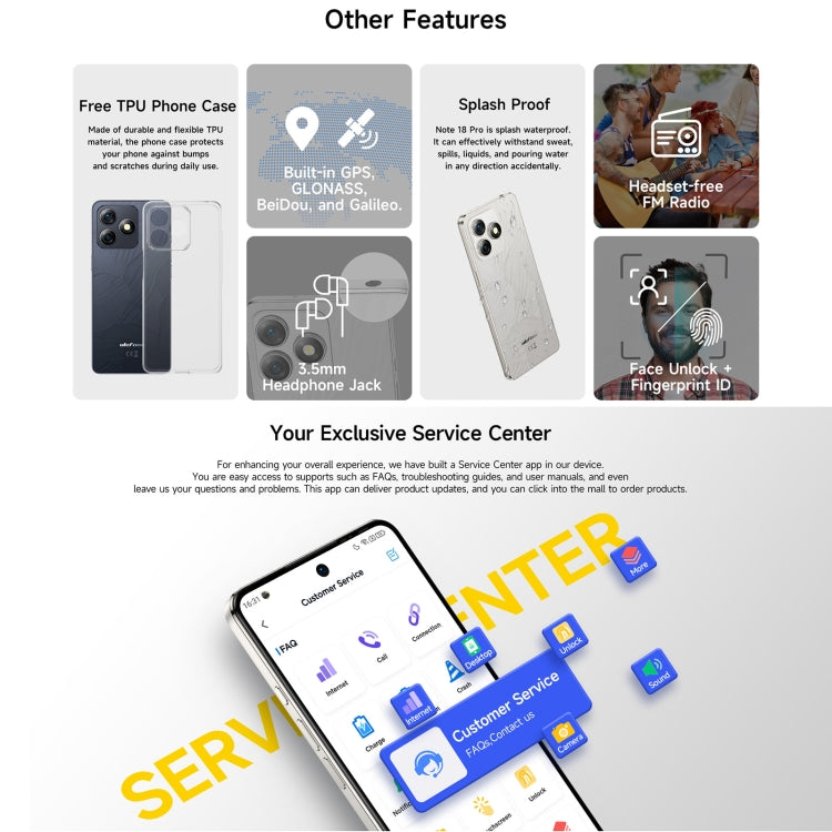 Ulefone Note 18 Pro, 6GB+256GB, Face ID & Side Fingerprint, 6.78 inch Android 14 MediaTek Helio G91 MTK6769 Octa Core, Network: 4G, Dual SIM, OTG, NFC (Lustrous Black) - free shipping - PMC Jewellery - Order now!