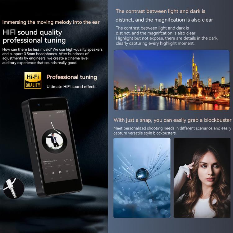 MELROSE S18, 2GB+16GB, 2.95 inch Android 9.0 MTK6737 Quad Core, Bluetooth, WiFi, Network: 4G (Black) - free shipping - PMc TechLife - Order now!