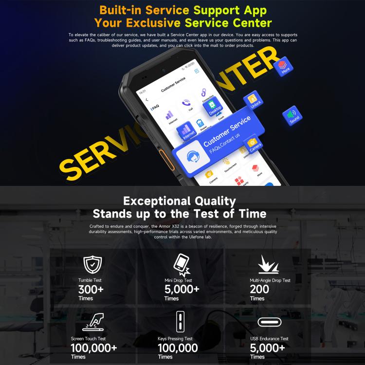 Ulefone Armor X32 Rugged Phone, 6GB+128GB, Night Vision, 5.65 inch Android 14 MediaTek Helio G91 Octa Core, Network: 4G, NFC, OTG (Classic Black) - free shipping - PMC TechLife - Order now!