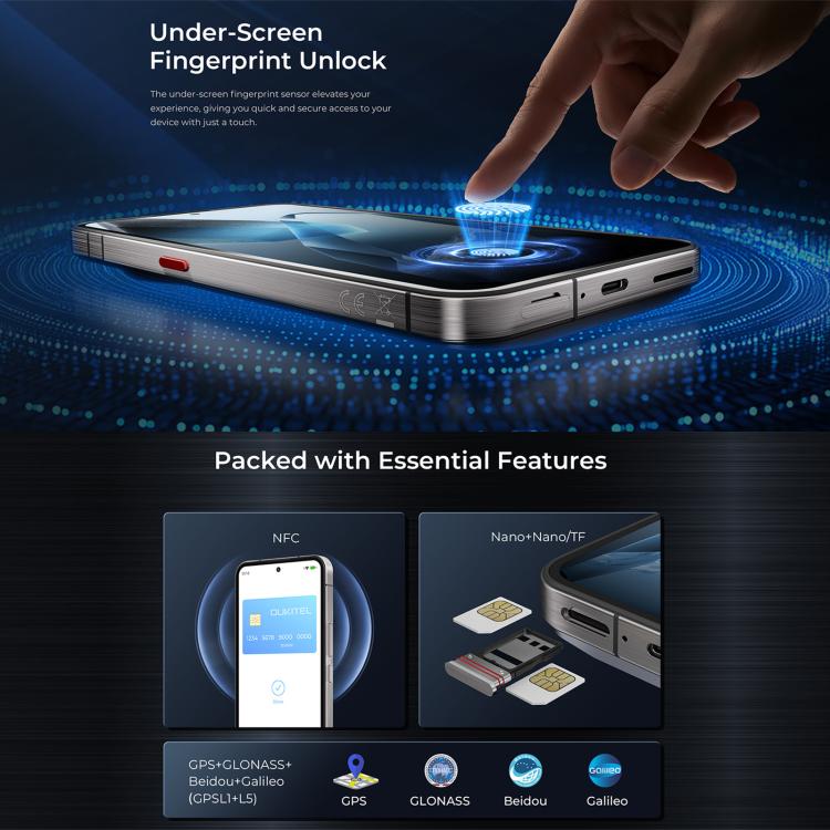Oukitel WP200 Pro 5G Rugged Phone, 24GB+1TB, Screen Fingerprint, 6.7 inch Android 15.0 MTK Dimensity 8200 Octa-Core, NFC, OTG, Network: 5G (Grey) - free shipping - PMC TechLife - Order now!