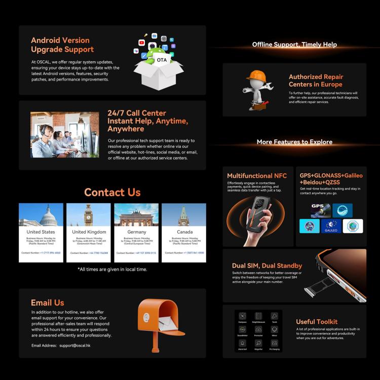 Blackview Oscal Pilot 3 5G Rugged Phone, 12GB+256GB, Night Vision Camera, 6.78 inch Android 15 MediaTek Dimensity 6300 Octa Core, Network: 5G, OTG, NFC (Black) - free shipping - PMC TechLife - Order now!