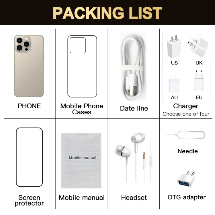 i16 Pro Max / Q5, 2GB+16GB, 6.5 inch Screen, Face Identification, Android 8.1 MTK6580P Quad Core, Network: 3G, Dual SIM, US Plug (White) - by PMC Jewellery | Online Shopping South Africa | PMC Jewellery | Buy Now Pay Later Mobicred